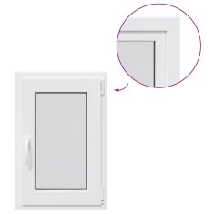 Vidaxl Kletno okno RISOR 50x75 cm vrtljivo-nagibno DIN levo belo