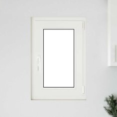 Vidaxl Kletno okno RISOR 50x75 cm vrtljivo-nagibno DIN levo belo