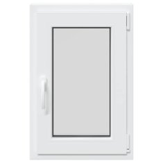 Vidaxl Kletno okno RISOR 50x75 cm vrtljivo-nagibno DIN levo belo