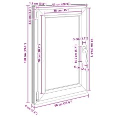Vidaxl Kletno okno RISOR 60x100 cm vrtljivo-nagibno DIN levo belo