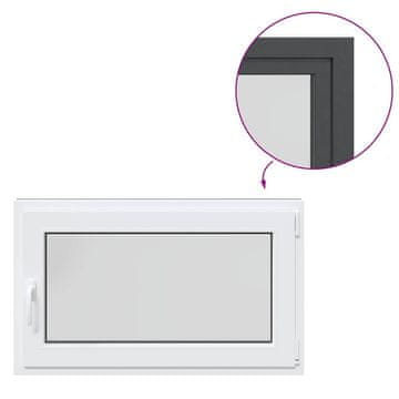 Vidaxl Kletno okno RISOR 100x70 cm vrtljivo-nagibno DIN desno antracitno