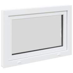 Vidaxl Kletno okno RISOR 90x70 cm vrtljivo-nagibno DIN desno belo