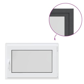 Vidaxl Kletno okno RISOR 90x50 cm vrtljivo-nagibno DIN desno antracitno