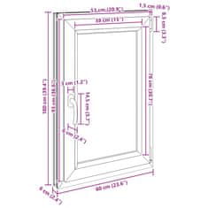 Vidaxl Kletno okno RISOR 60x100 cm vrtljivo-nagibno DIN desno belo