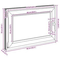 Vidaxl Kletno okno RISOR 90x70 cm vrtljivo-nagibno DIN levo antracitno