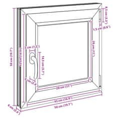 Vidaxl Kletno okno RISOR 50x50 cm vrtljivo-nagibno DIN desno antracitno