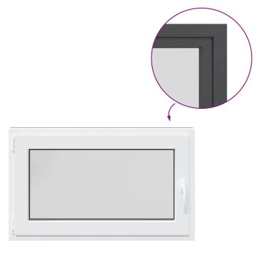 Vidaxl Kletno okno RISOR 100x70 cm vrtljivo-nagibno DIN levo antracitno