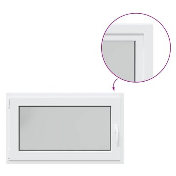 Vidaxl Kletno okno RISOR 100x70 cm vrtljivo-nagibno DIN levo belo