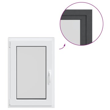 Vidaxl Kletno okno RISOR 60x100 cm vrtljivo-nagibno DIN levo antracitno