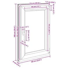 Vidaxl Kletno okno RISOR 60x100 cm vrtljivo-nagibno DIN desno antracitno