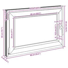 Vidaxl Kletno okno RISOR 90x50 cm vrtljivo-nagibno DIN levo antracitno