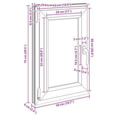 Vidaxl Kletno okno RISOR 50x75 cm vrtljivo-nagibno DIN levo antracitno