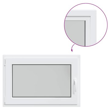 Vidaxl Kletno okno RISOR 90x50 cm vrtljivo-nagibno DIN levo belo