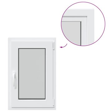 Vidaxl Kletno okno RISOR 50x75 cm vrtljivo-nagibno DIN desno belo