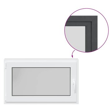 Vidaxl Kletno okno RISOR 100x70 cm vrtljivo-nagibno DIN levo antracitno