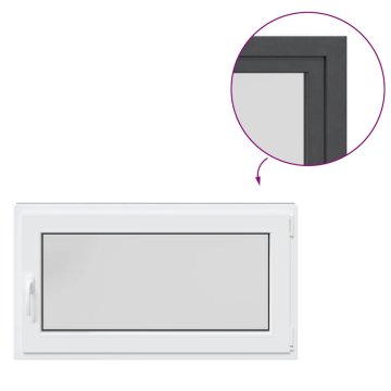 Vidaxl Kletno okno RISOR 110x70 cm vrtljivo-nagibno DIN desno antracitno