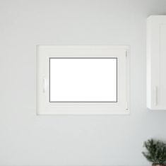 Vidaxl Kletno okno RISOR 80x70 cm vrtljivo-nagibno DIN desno belo