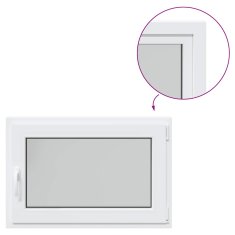 Vidaxl Kletno okno RISOR 90x70 cm vrtljivo-nagibno DIN desno belo