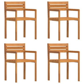 Vidaxl Vrtni stoli 4 kosi 50x53x80 cm masivni akacijev les