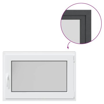Vidaxl Kletno okno RISOR 90x60 cm vrtljivo-nagibno DIN desno antracitno