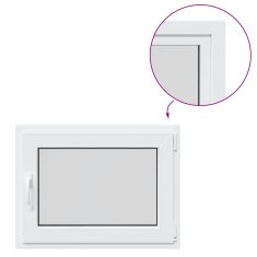Vidaxl Kletno okno RISOR 80x70 cm vrtljivo-nagibno DIN desno belo