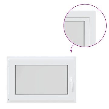 Vidaxl Kletno okno RISOR 90x50 cm vrtljivo-nagibno DIN levo belo