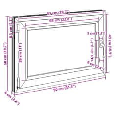 Vidaxl Kletno okno RISOR 90x50 cm vrtljivo-nagibno DIN levo belo