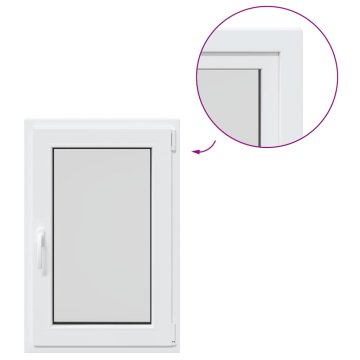 Vidaxl Kletno okno RISOR 60x100 cm vrtljivo-nagibno DIN desno belo