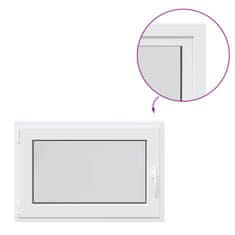 Vidaxl Kletno okno RISOR 90x70 cm vrtljivo-nagibno DIN levo belo