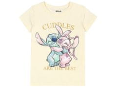 Disney DISNEY Stitch Angel BOMBAŽNA dekliška pižama s kratkimi rokavi, ZA POLETJE, dvodelna, 100 % BOMBAŽ, OEKO-TEX 104cm