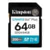 Kingston Canvas Go! Plus spominska kartica, SD, 64GB, Class10 UHS-I U3, V30, 4K UHD (SDG4/64GB)