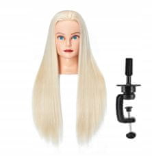 Korbi Treningovna frizerska glava s stojalom, 70cm Blond