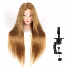 Korbi Treningovna frizerska glava s stojalom, 70cm Blond
