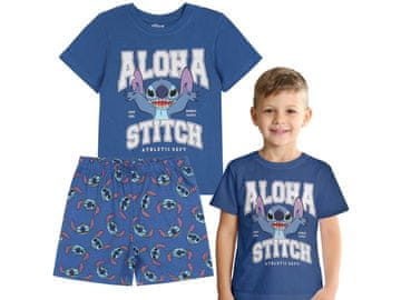 Disney Disney Stitch BOMBAŽ deška dvodelna pižama s kratkimi rokavi ZA LETO