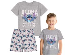 Disney DISNEY STITCH BOMBAŽA deška dvodelna pižama s kratkimi rokavi ZA LETO