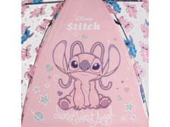 Disney DISNEY Stitch Angel Zložljiv, AVTOMATSKI dežnik, PROZOREN dežnik za dekleta 
