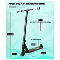 Freestyle skuter NKD Next Generation Stunt Scooter, črno-metin H-015-BM