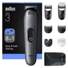 Braun AIO3540 8v1 urejevalnik za obraz in telo