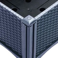 Vidaxl Cvetlično korito z nogami modro sivo 200x160x42 cm PP