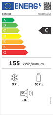 Gorenje NRK619CAXL4 kombinirani hladilnik, siv