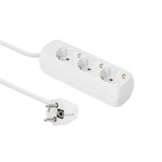 MicroConnect Razdelilnik 3 vtičnice, 1,8m bel