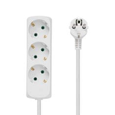 MicroConnect Razdelilnik 3 vtičnice, 1,8m bel