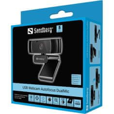 Sandberg USB spletna kamera avtomatsko ostrenje in dva mikrofona