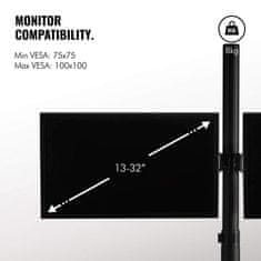 VonHaus Namizni nosilec za 4 monitorje do 32