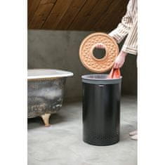Brabantia Koš za perilo 60L okrogel, črn