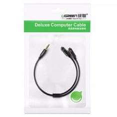 Ugreen Adapter 3.5mm (M) na 2x 3.5mm (Ž - slušalke + mikrofon) - polybag
