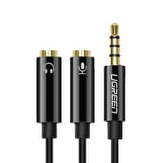 Ugreen Adapter 3.5mm (M) na 2x 3.5mm (Ž - slušalke + mikrofon) - polybag