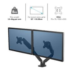 Fellowes Platinum Series dvojni nosilec za monitor do diagonale 32