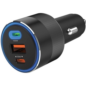Sandberg Car Charger 3 v 1 130W USB-C PD avtomobilski polnilnik