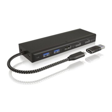 IcyBox IB-DK4080AC USB-C in USB-A priklopna postaja 9v1 s Power Delivery do 100W